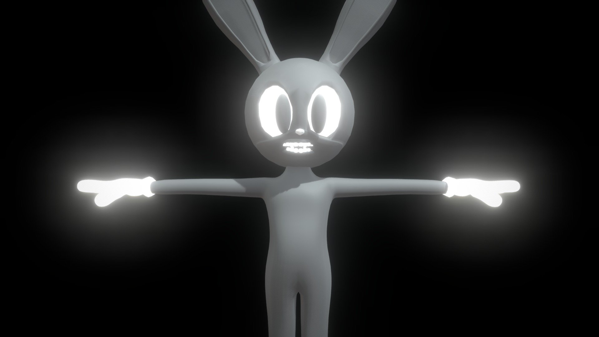 Cartoon Rabbit 3D Model 3d model