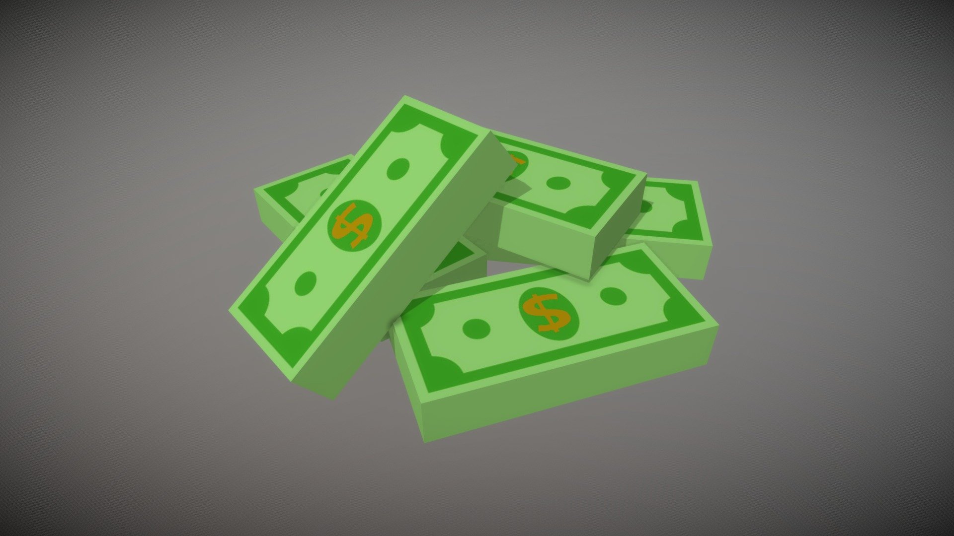 Money Cartoon 3d model