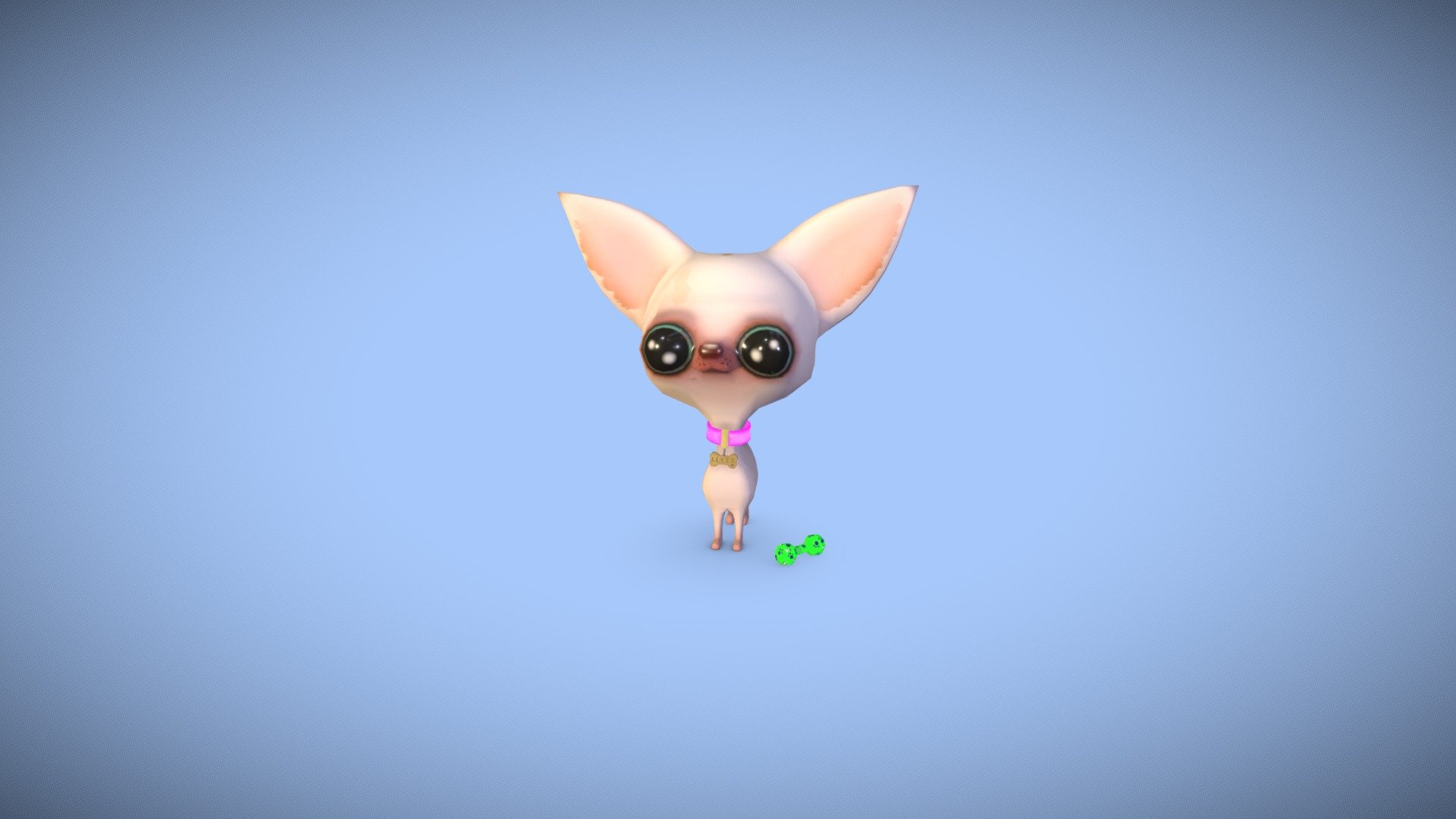 Lucifer The Chihuahua Dog 3d model