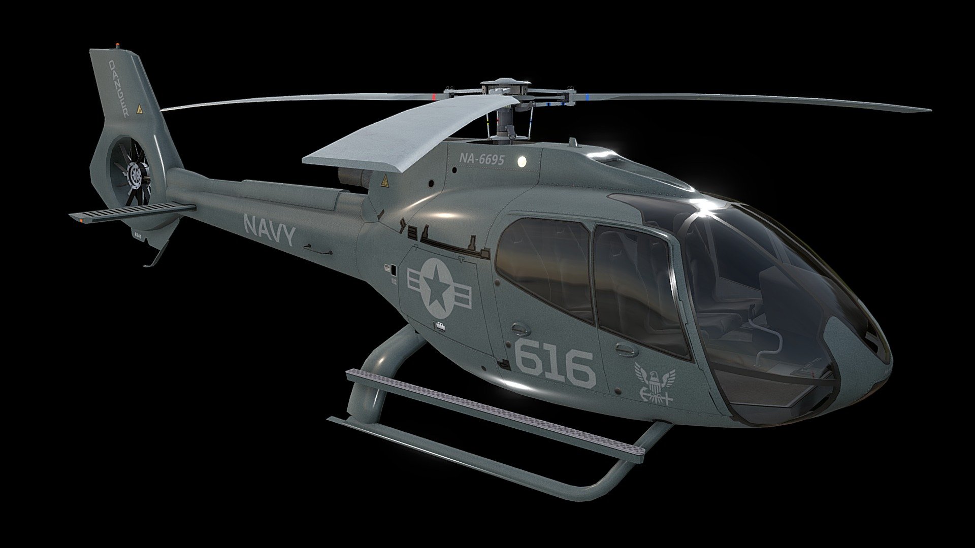 US Navy Helicopter Airbus H130 Livery 31 3d model