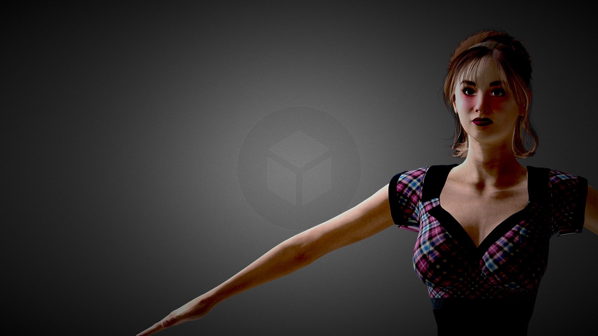 Beautiful Asian Girl 3d model