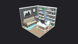 Office Room 15 Low-poly 3D model