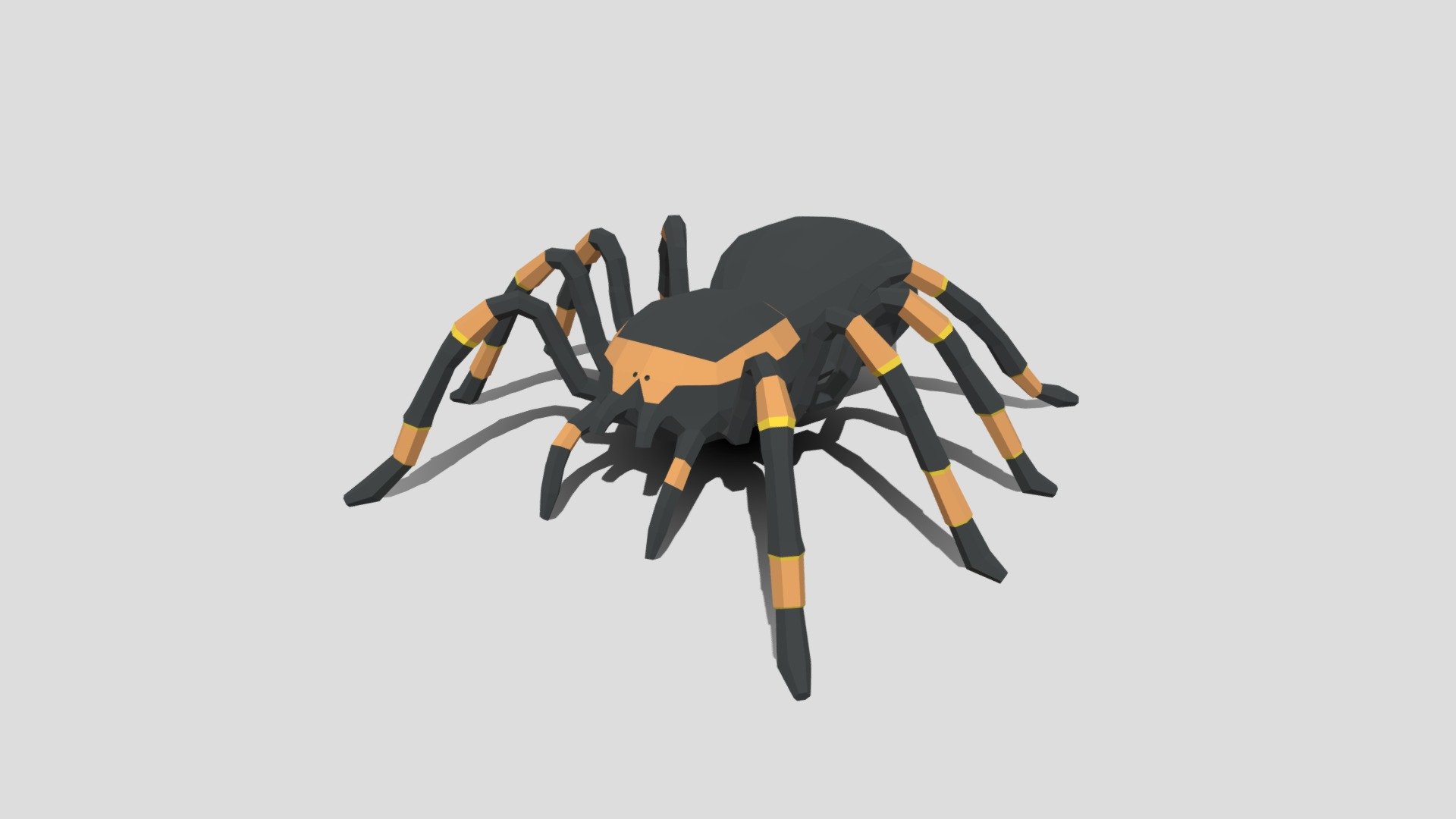 Low Poly Cartoon Tarantula 3d model