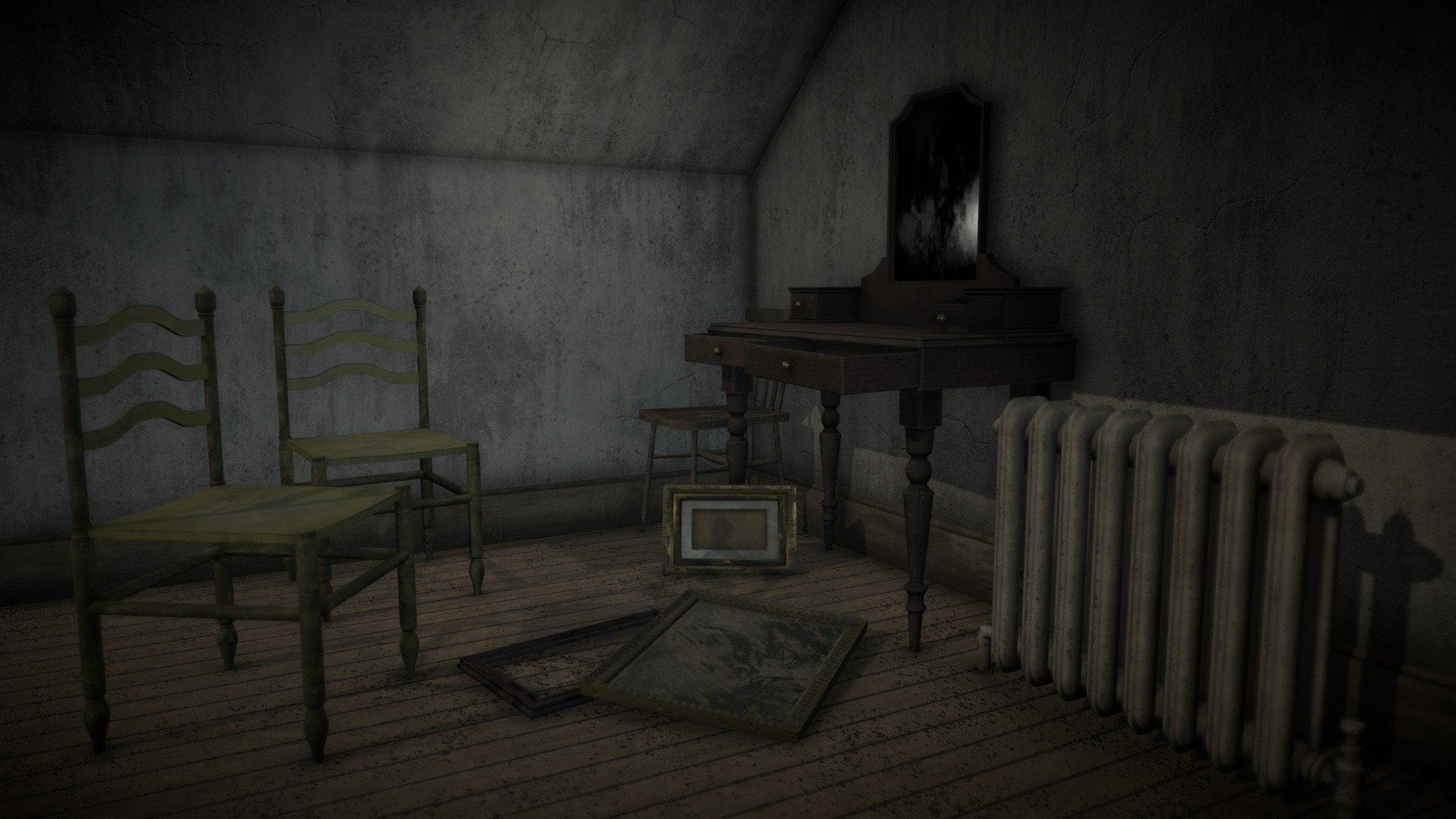 Abandoned Attic 3d model