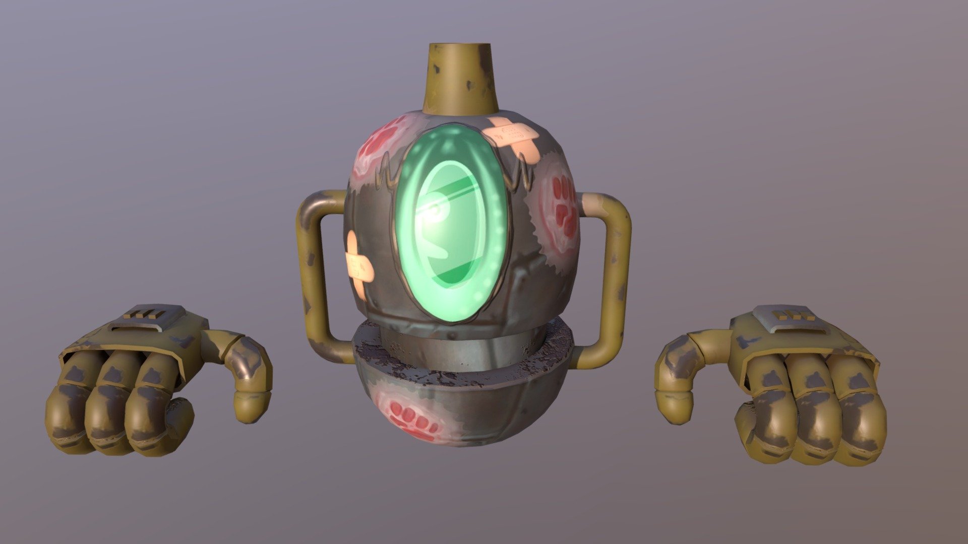 Robot cartoon #1 3d model