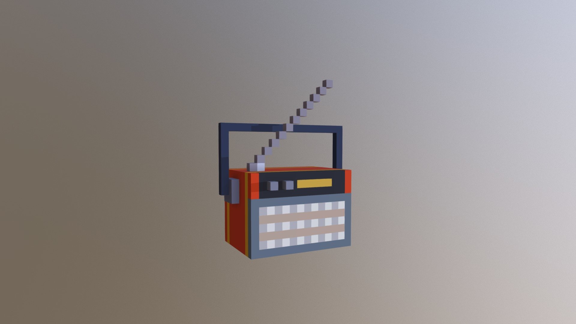 Cartoon Radio 3d model