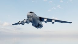 3d model military transport aircraft  IL-76