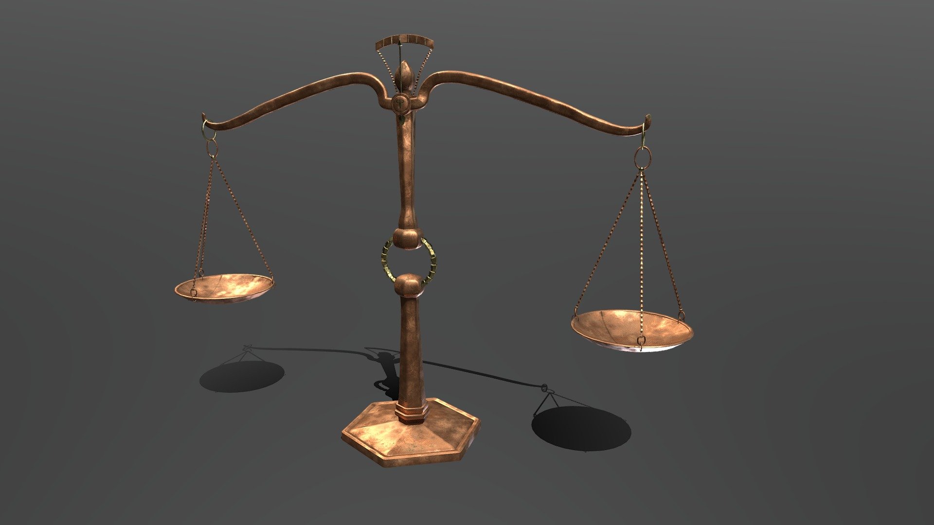 Medieval balance scales 3d model