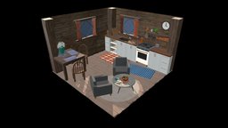 Isometric Wood Cabin