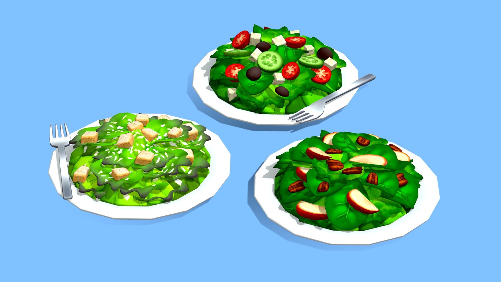 Salads 3d model