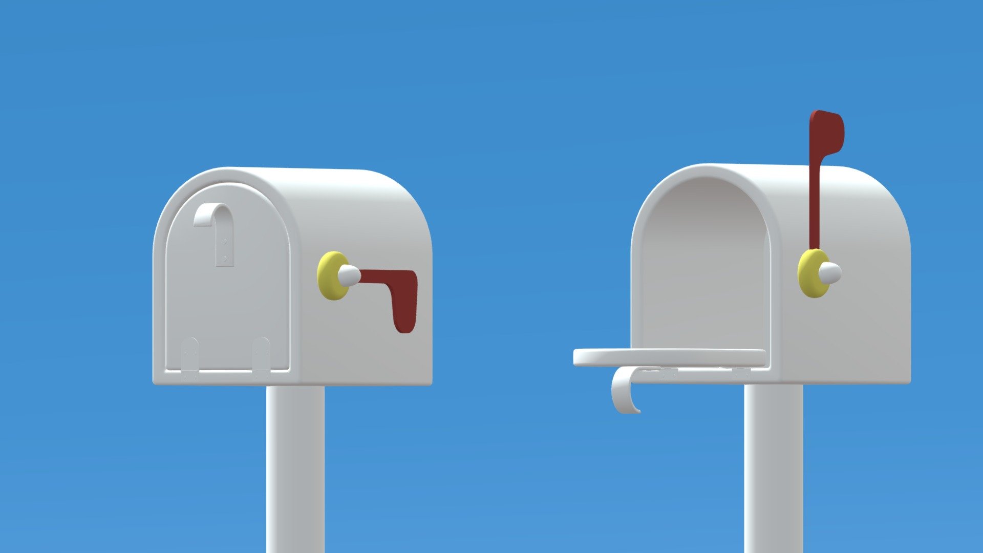 Lovely Cartoon Mailbox 3d model