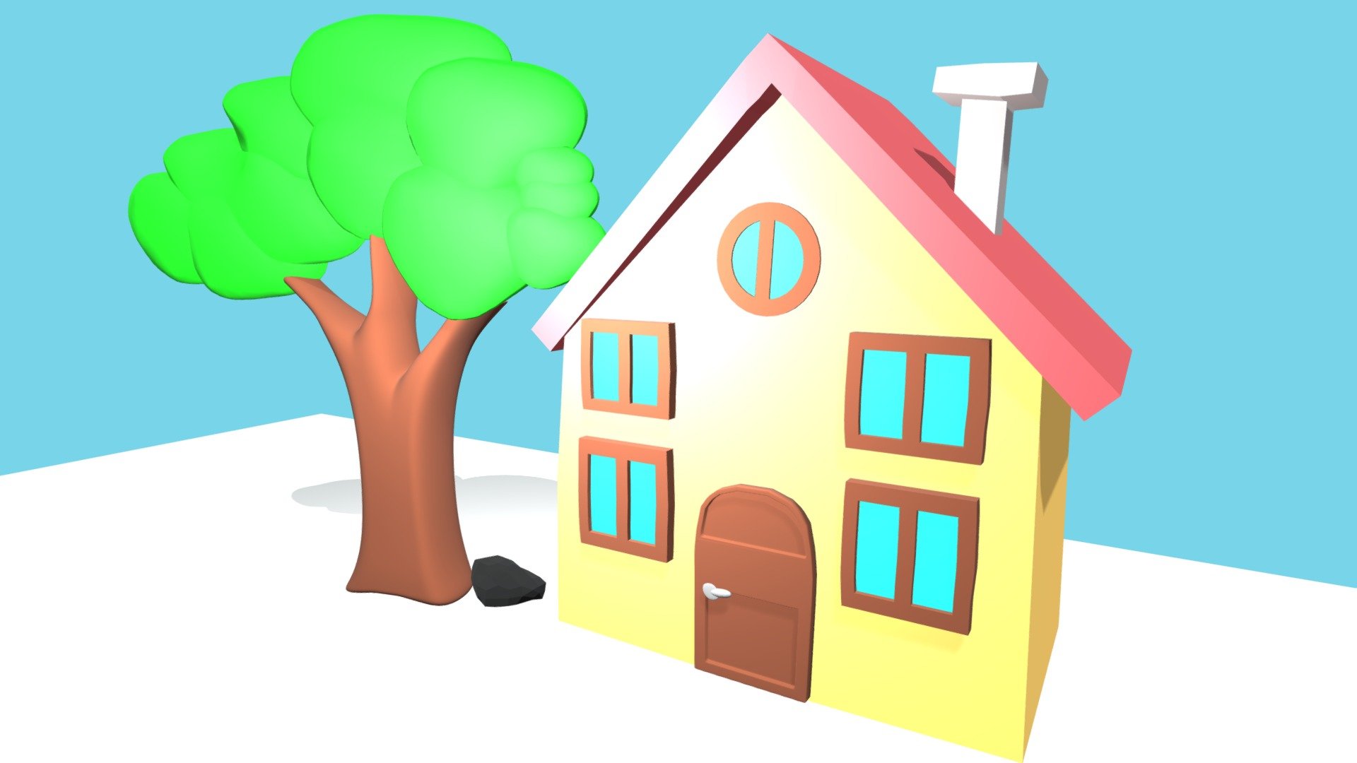 Cartoon House 3d model