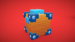 Cartoon Wooden Treasure Chest