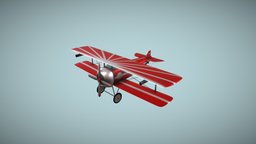 Cartoon-style Biplane