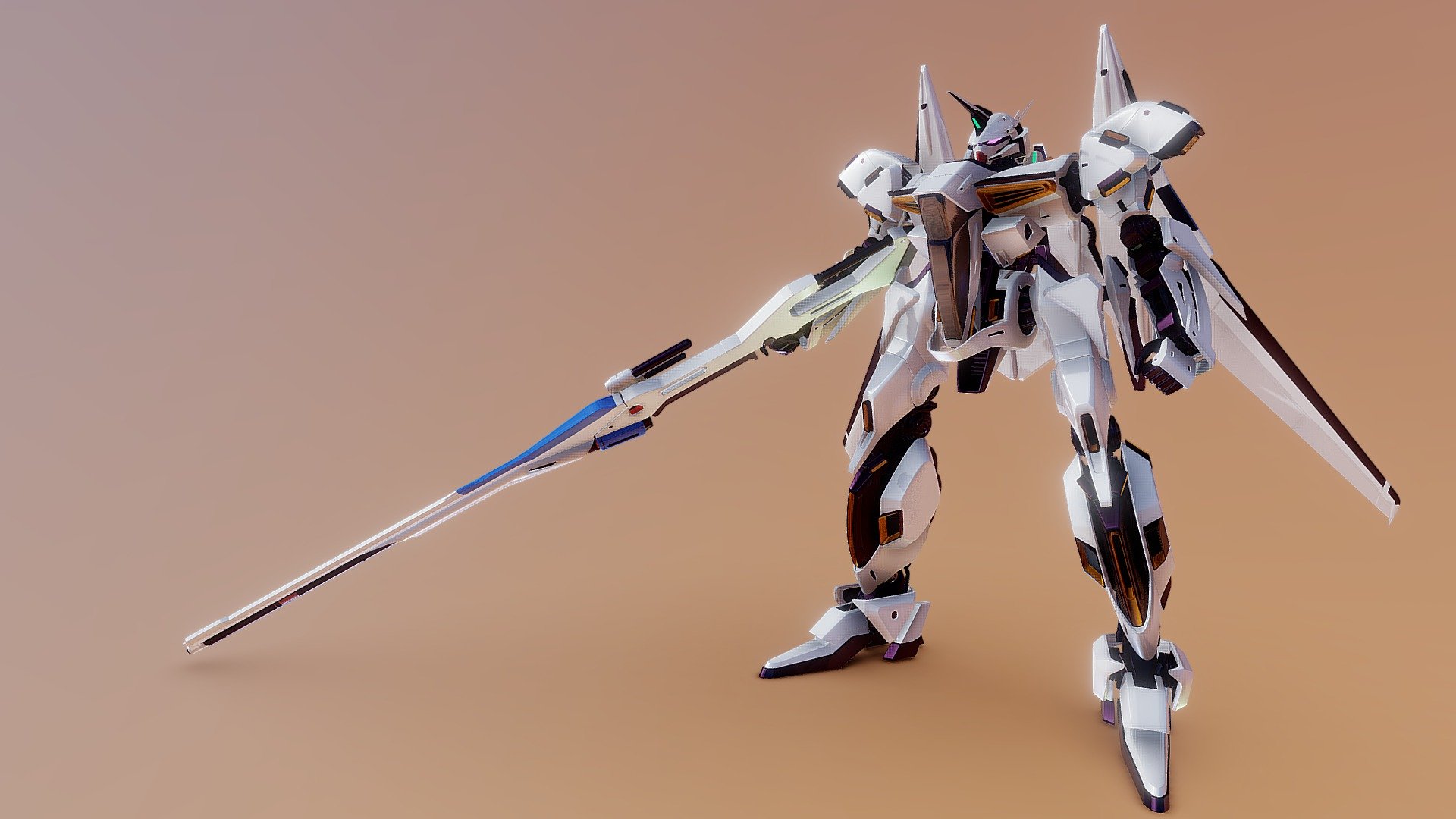 GAIA GEAR α ガイア・ギアα（アルパ）ローポリモデル 3d model