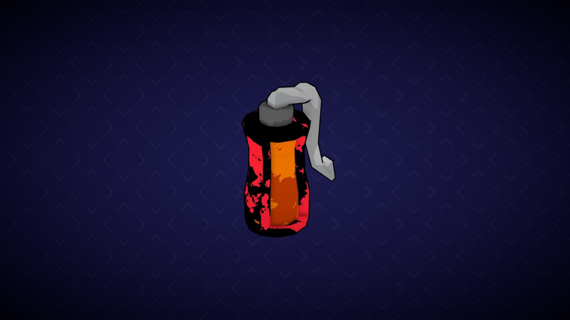 Cartoon Style Grenade 3d model