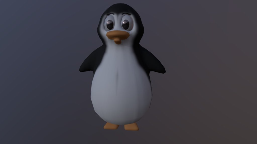 Cartoon Penguin WiP v3 3d model