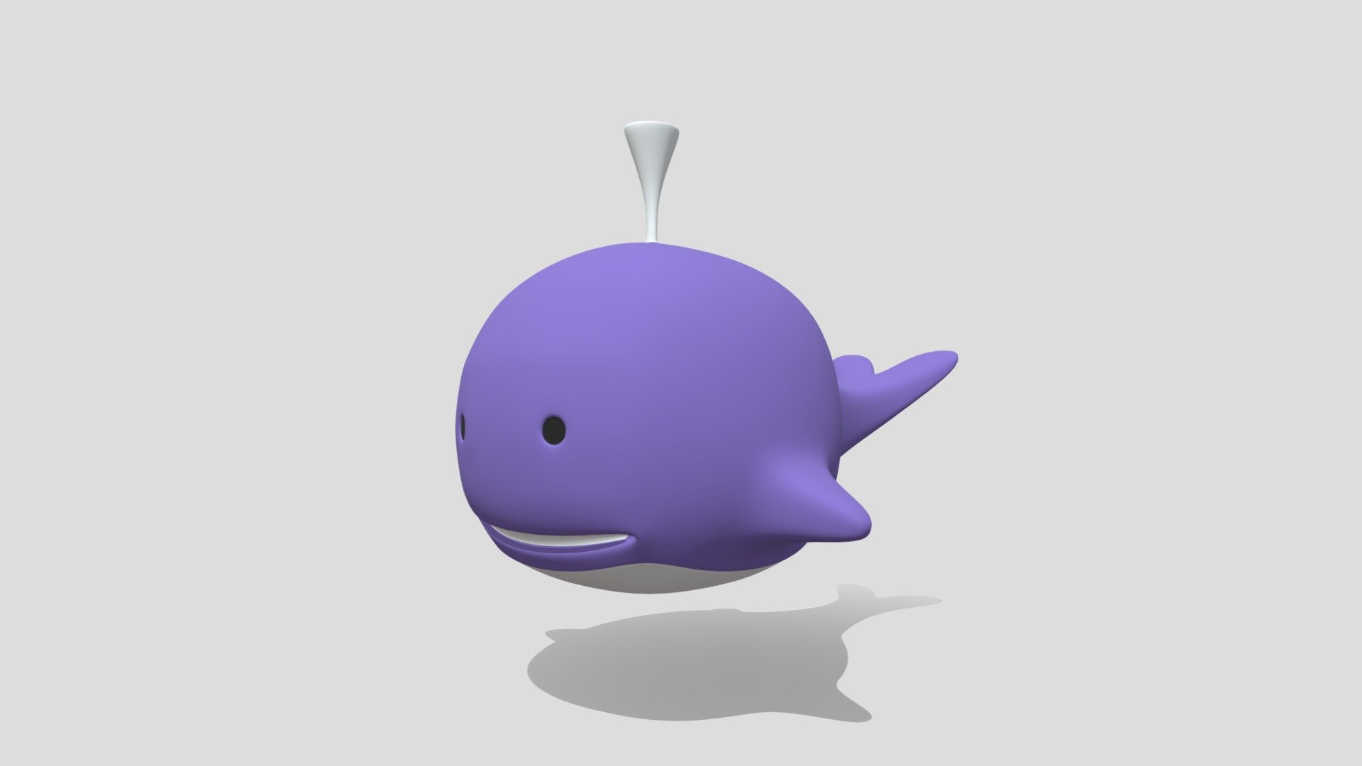 Cartoon Whale Toy 3d model