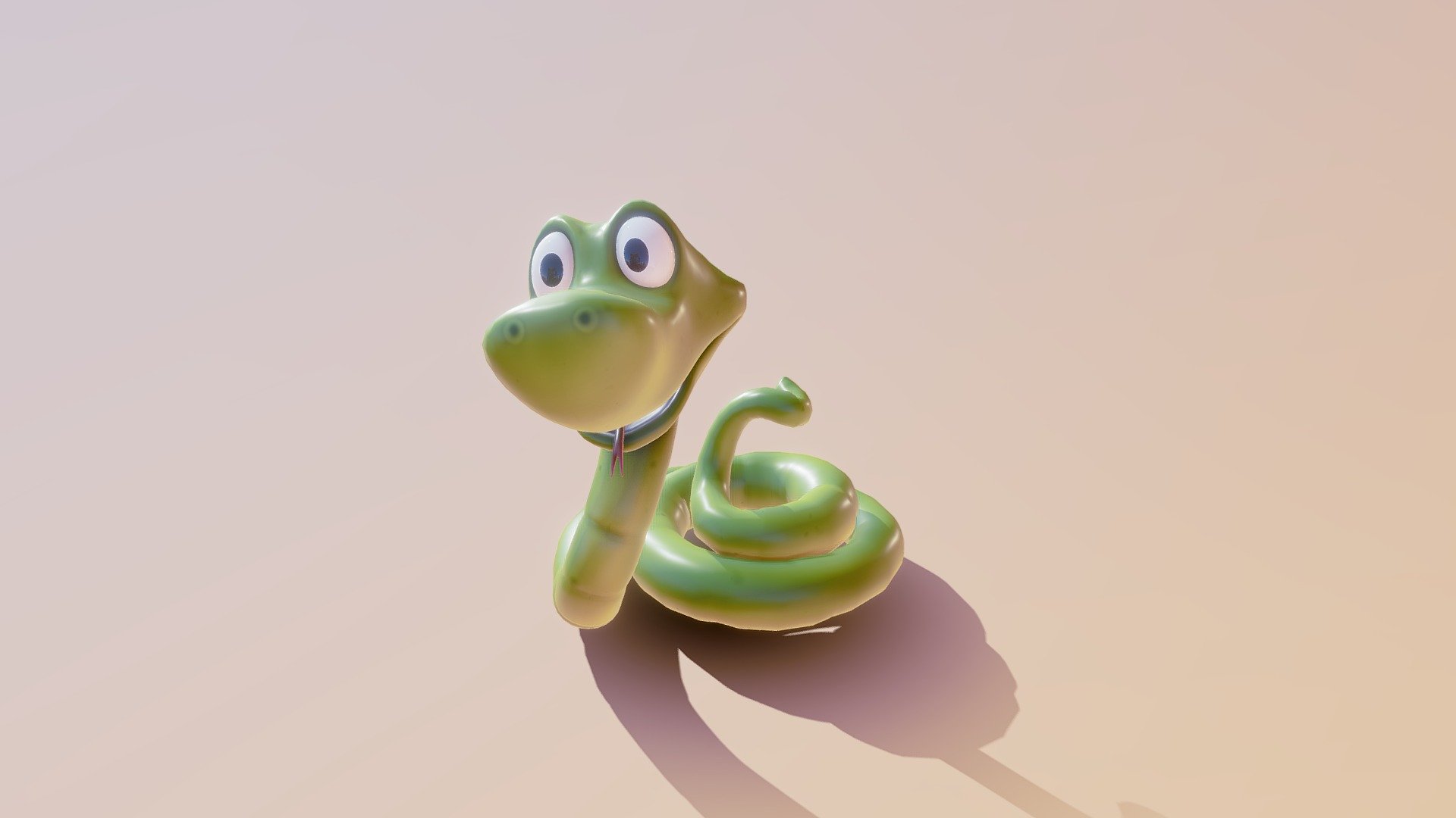 Cartoon Snake for gaming 3d model