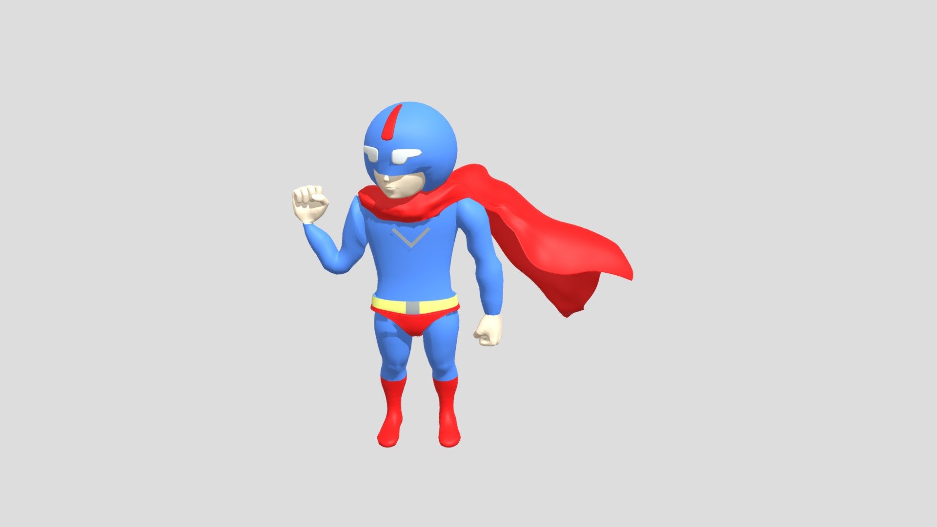 3D Super Man Cartoon 3d model