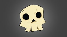 Lowpoly Cartoon Skull