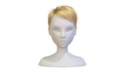 cartoon lush female 003 haircut of short