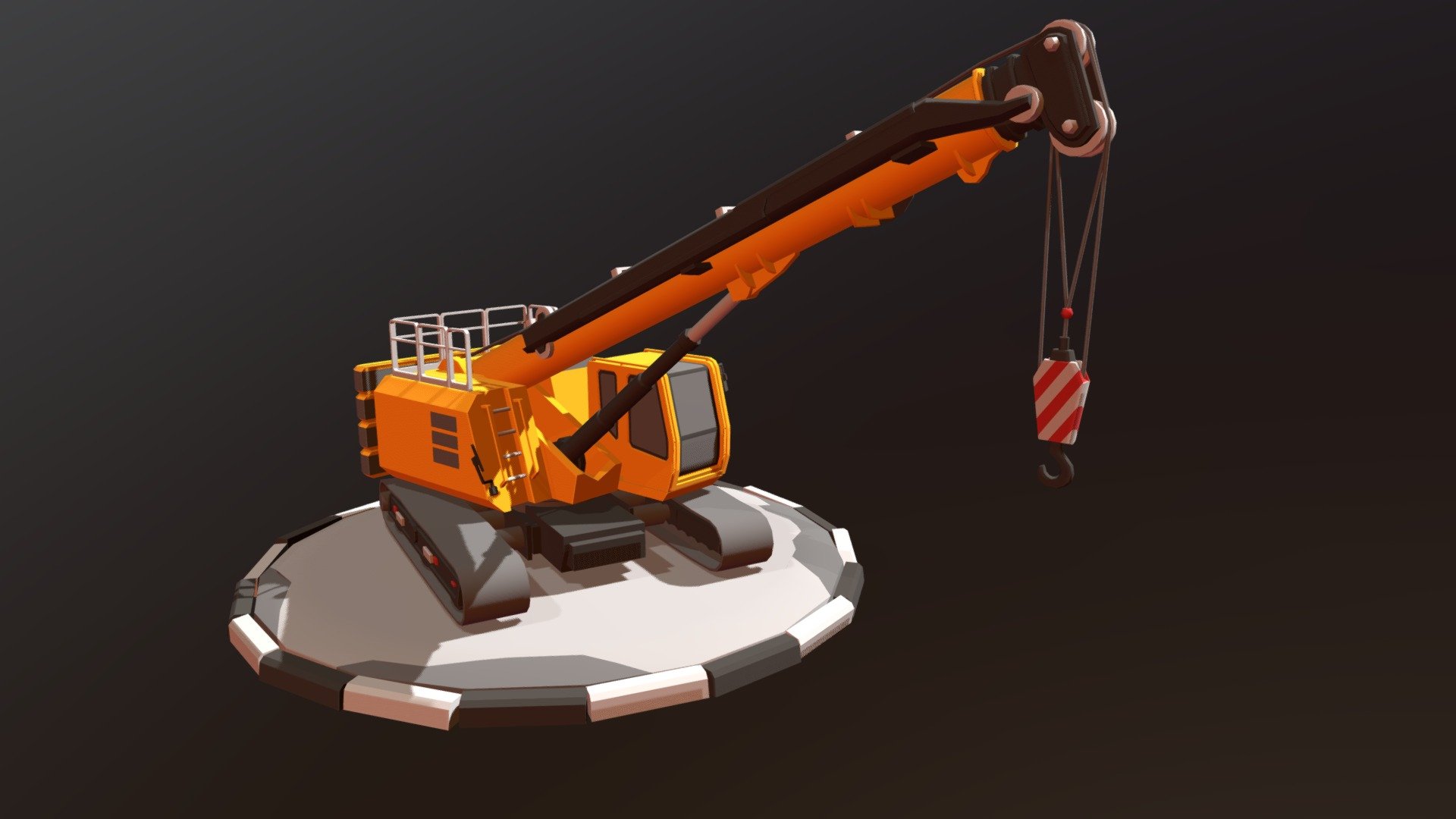 Crane on tracks_DRAFT 3d model