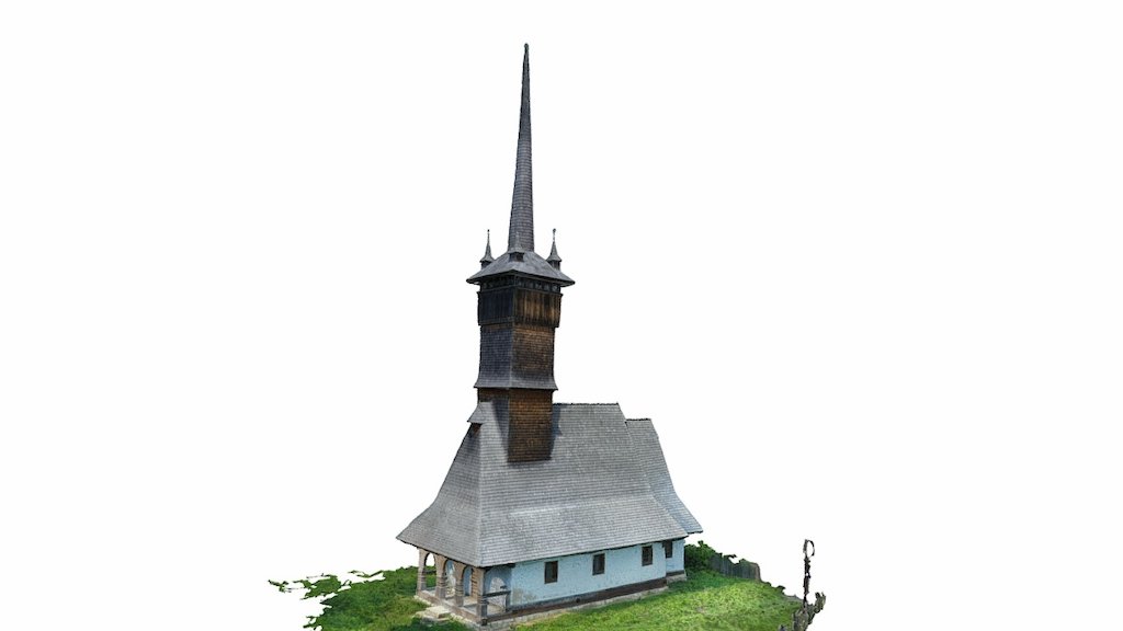 Old wooden church from Romania 3d model