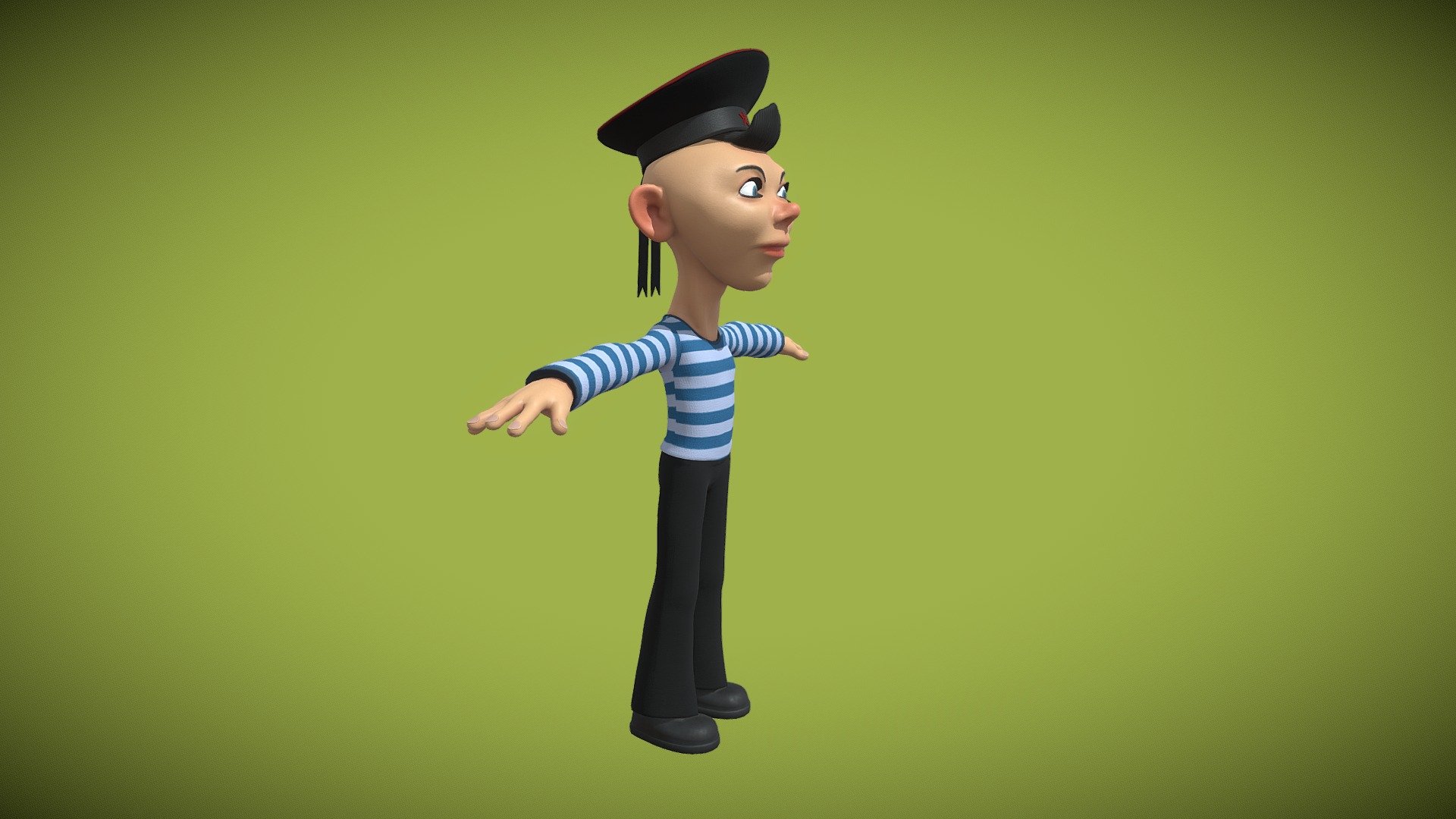 Sailor Cartoon 3d model