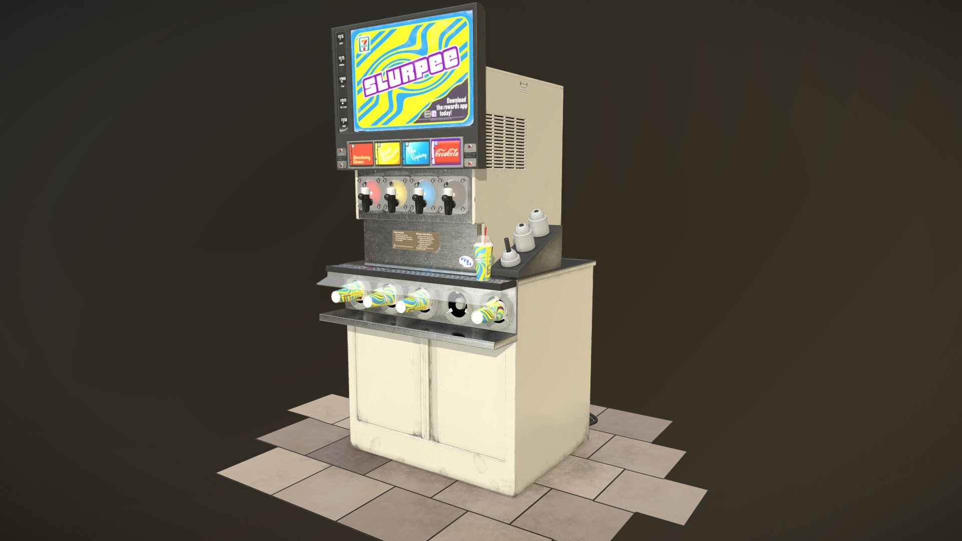 Slurpee Machine 3d model