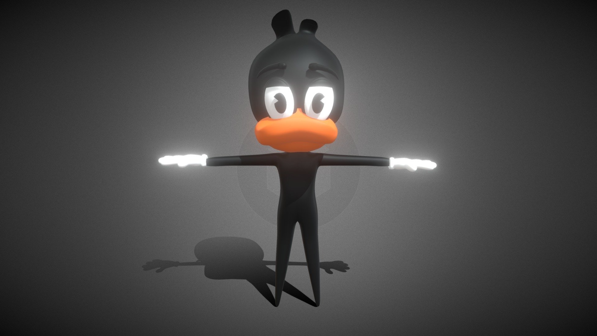 Cartoon Duck 3d model