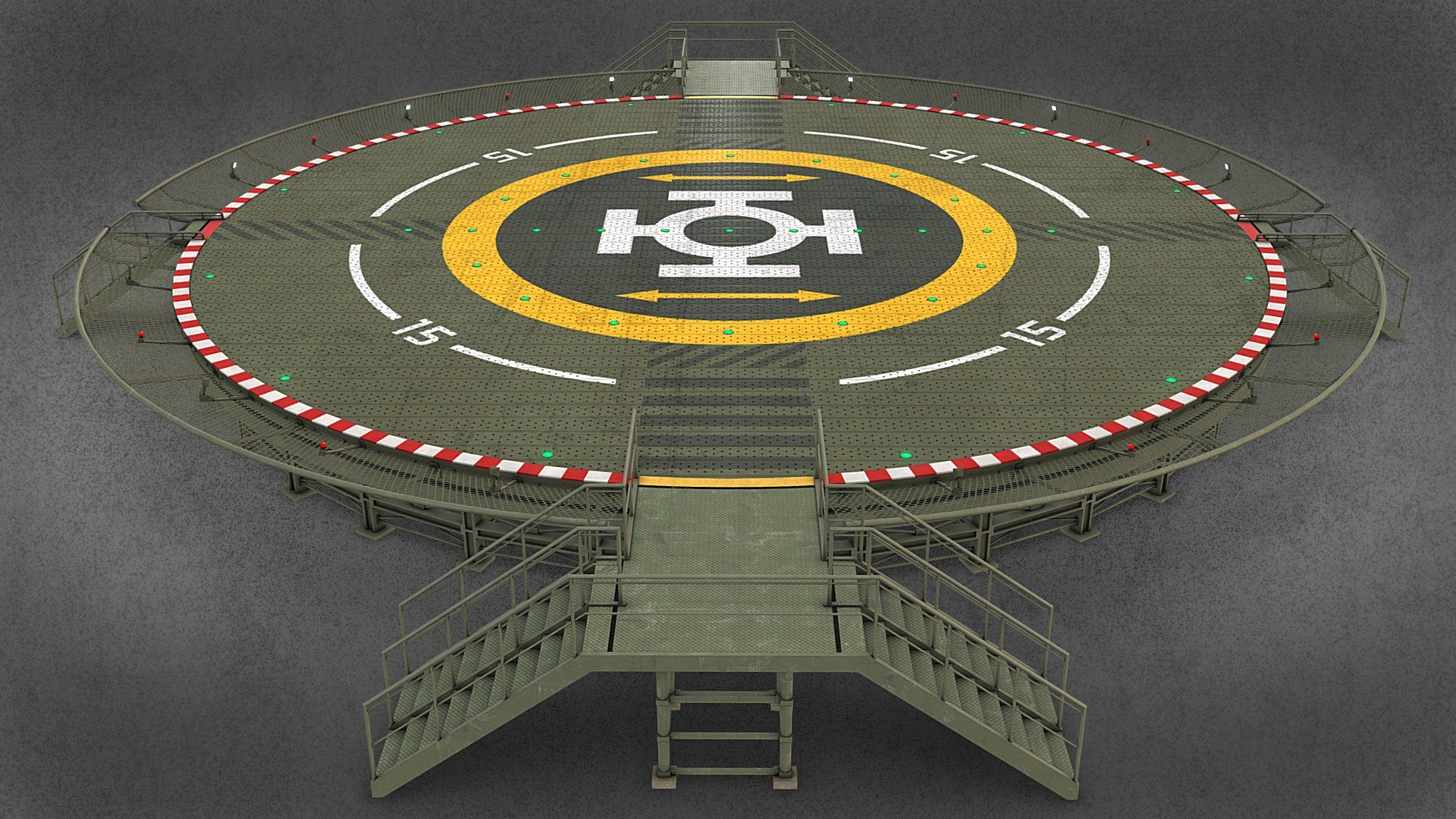 Military Dronepad 02 (Daytime Setup) 3d model