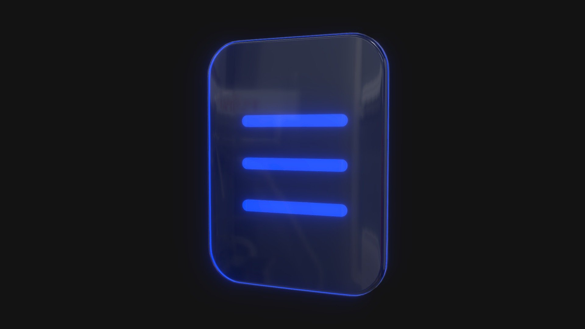 Futuristic Transparent Hologram Document Logo 3d model