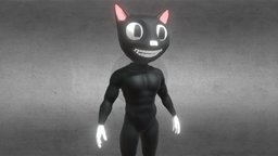 Bodybuilder Cartoon Cat