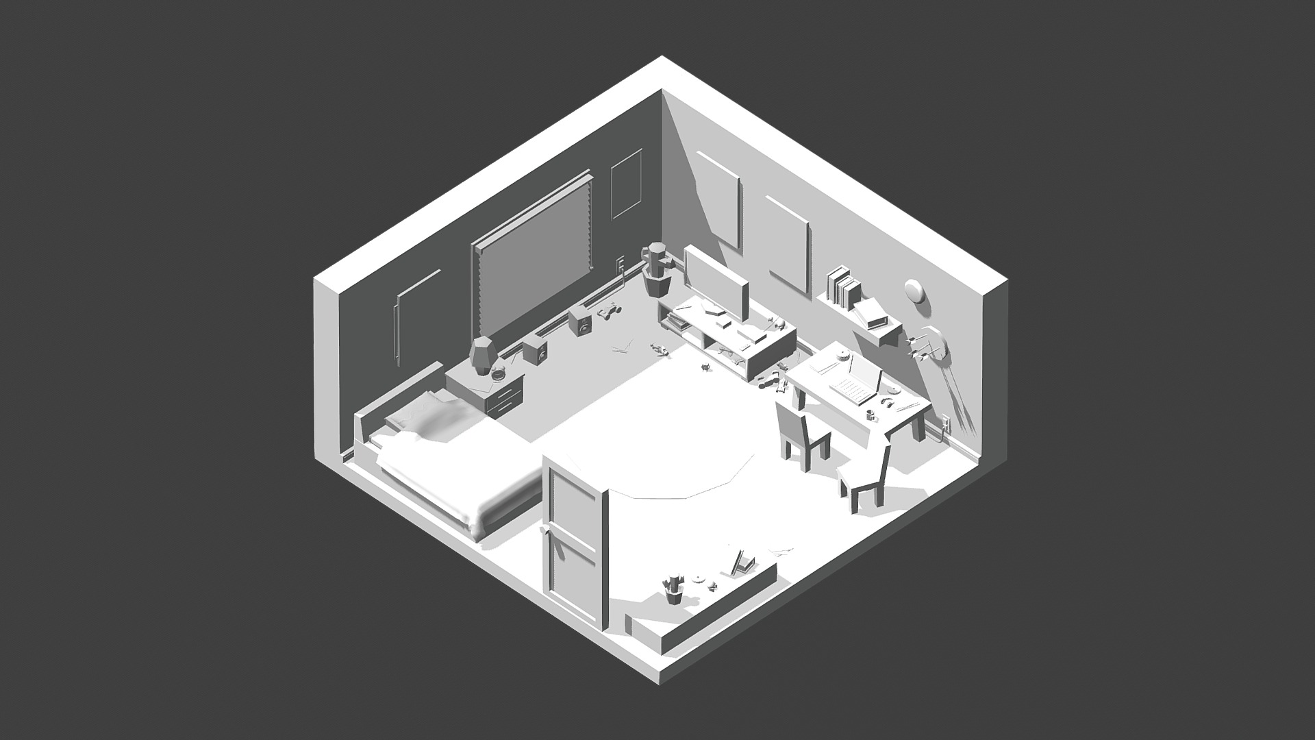 Isometric Room 3d model