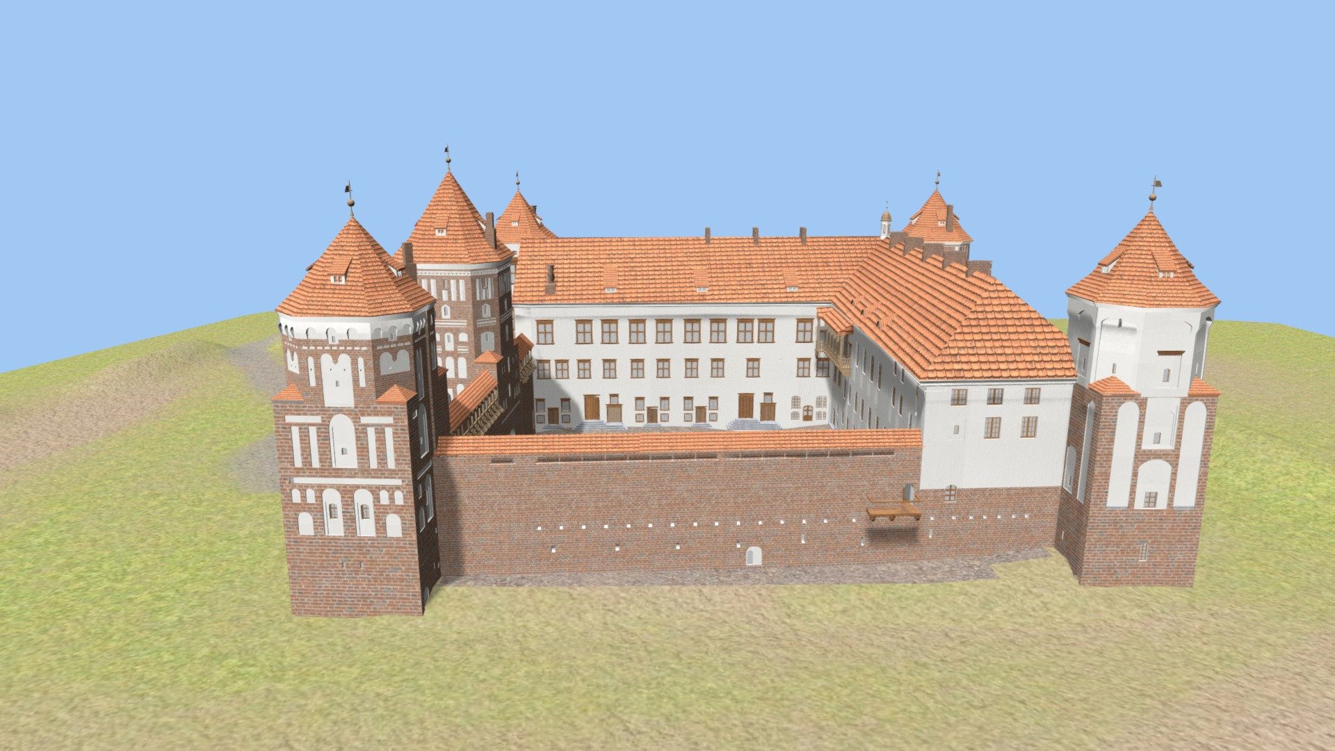 Мирский замок 3d model