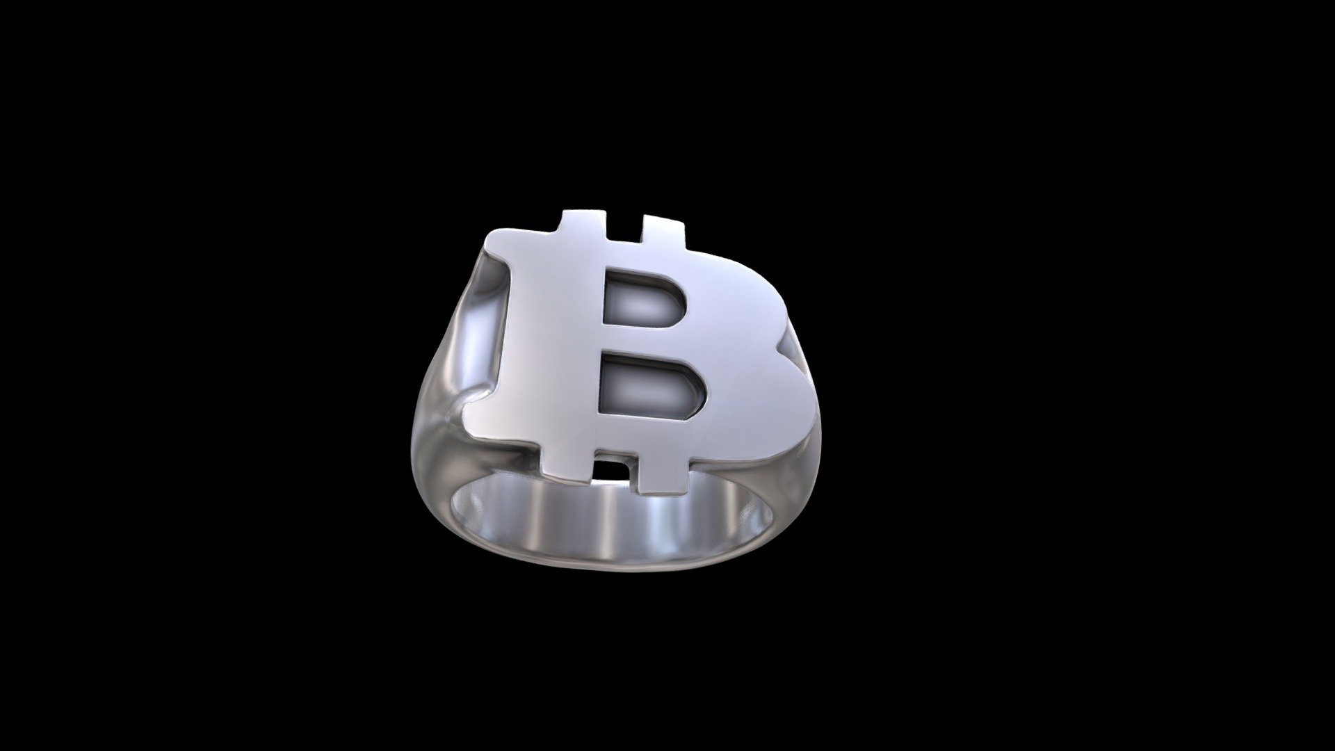 Bitcoin ring 3d model