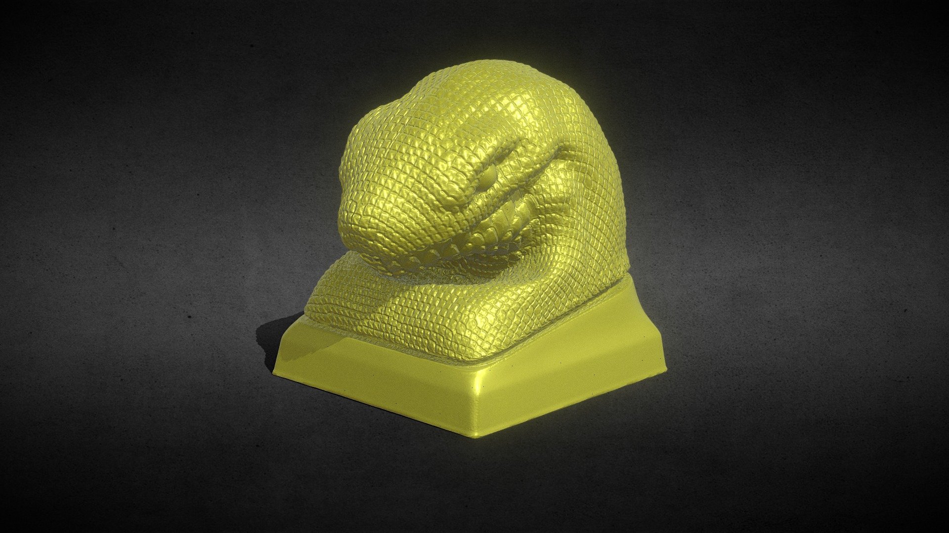 The Golden Snake Slytherin Keycap 3d model