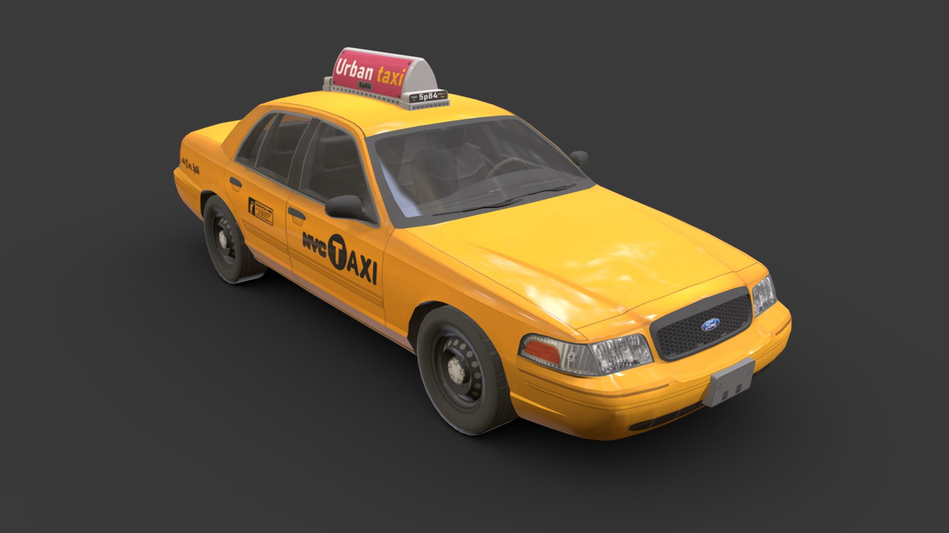 Taxi Car 3d model