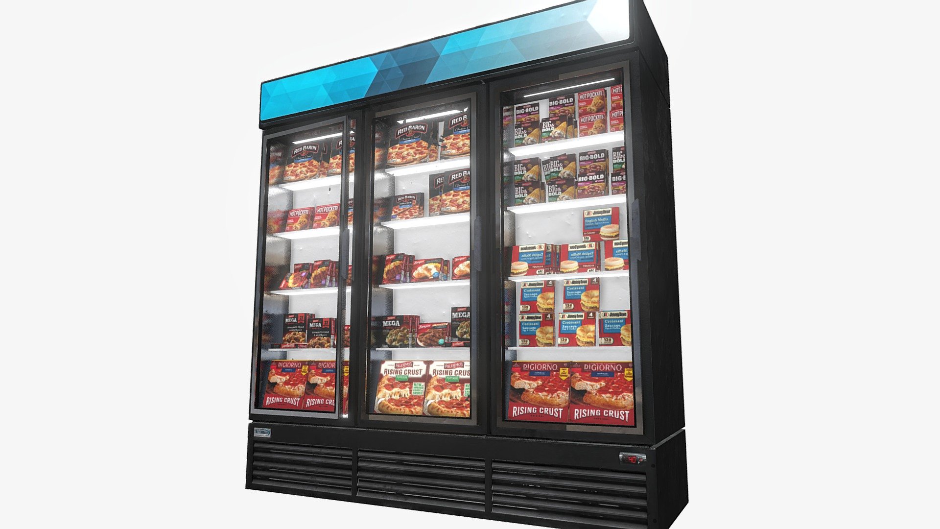 Frozen Food Section (low-poly) Cooler 3d model