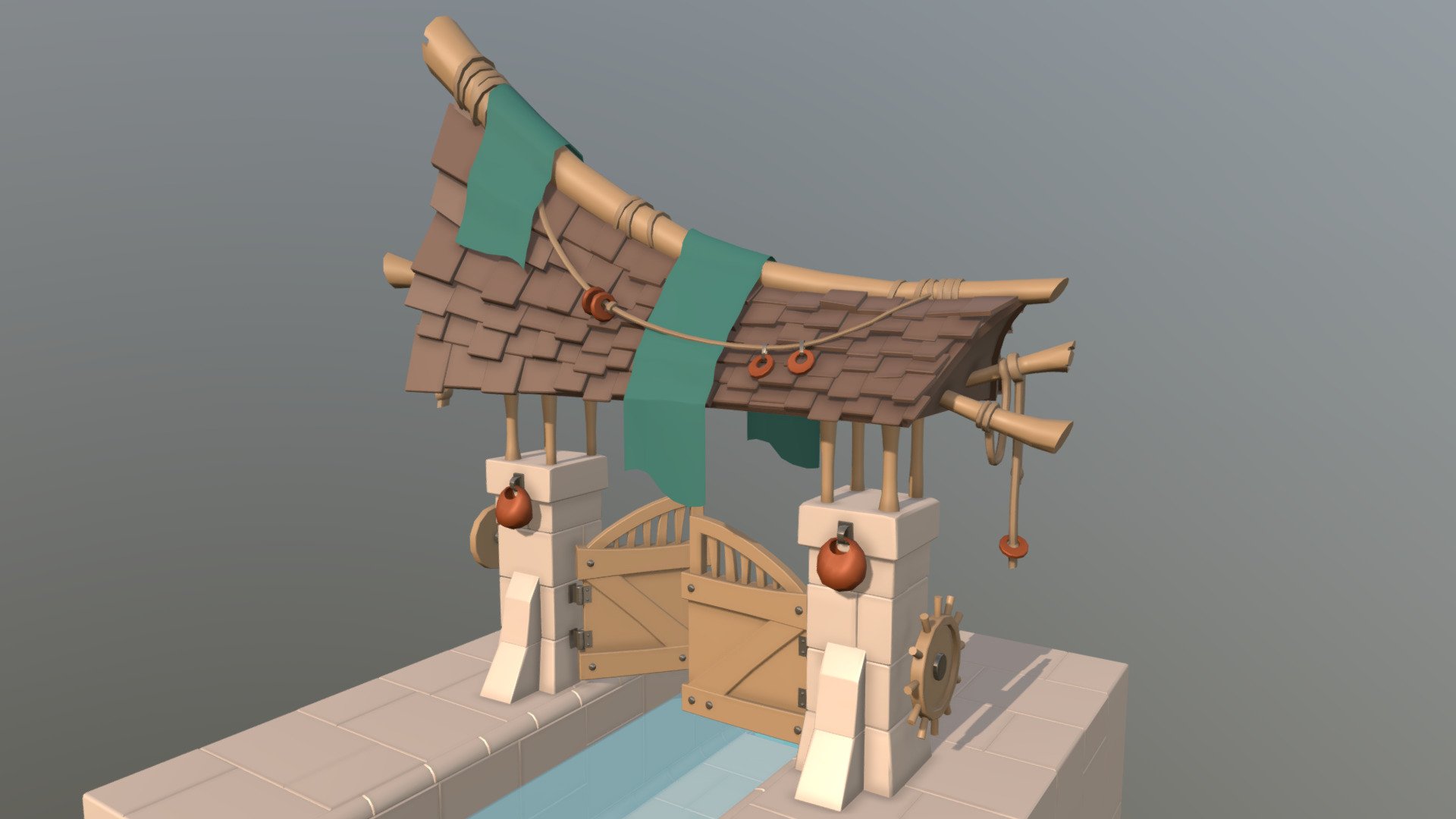 Gate WIP 3d model