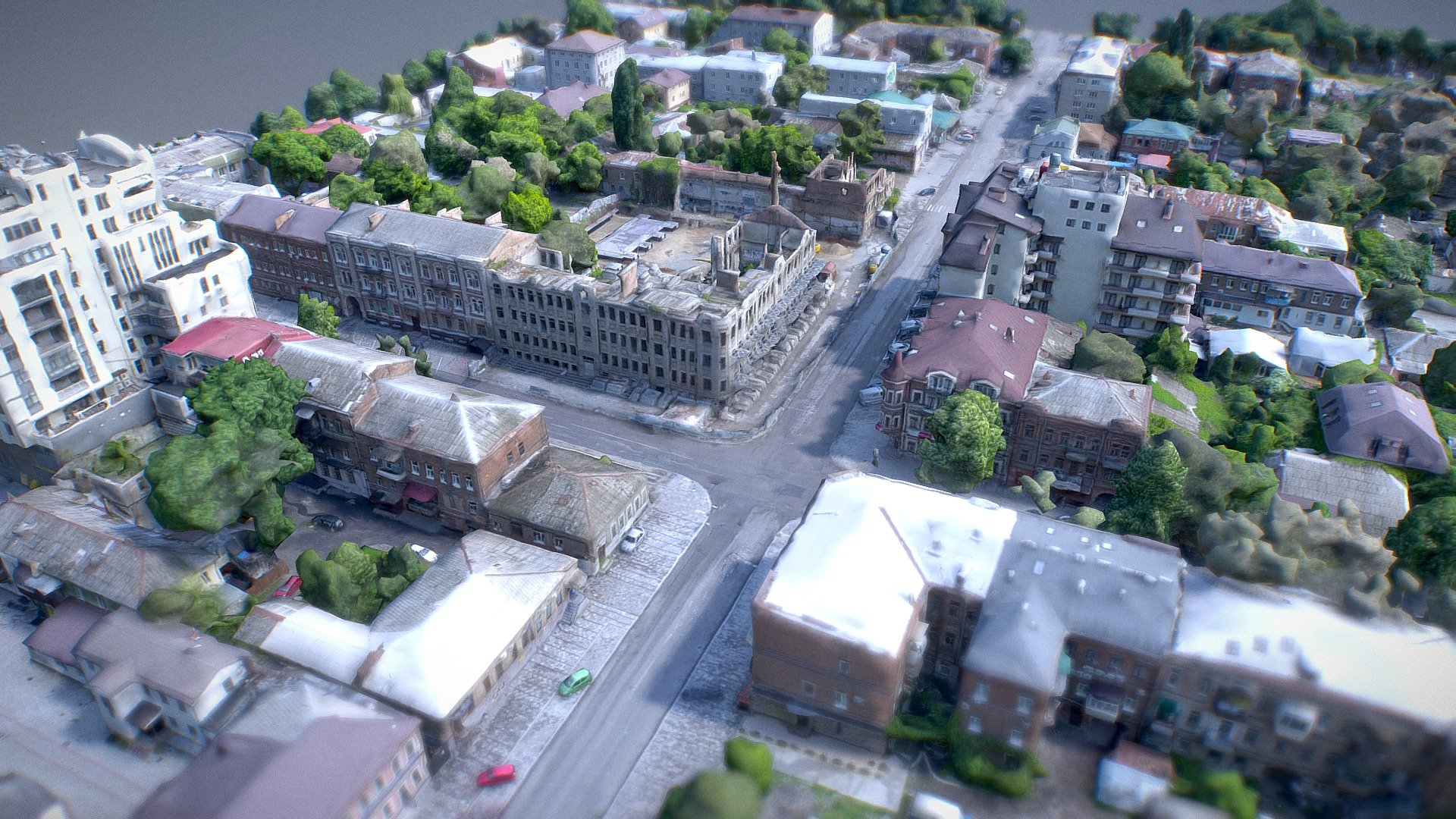 Street in Dnipro 1 3d model