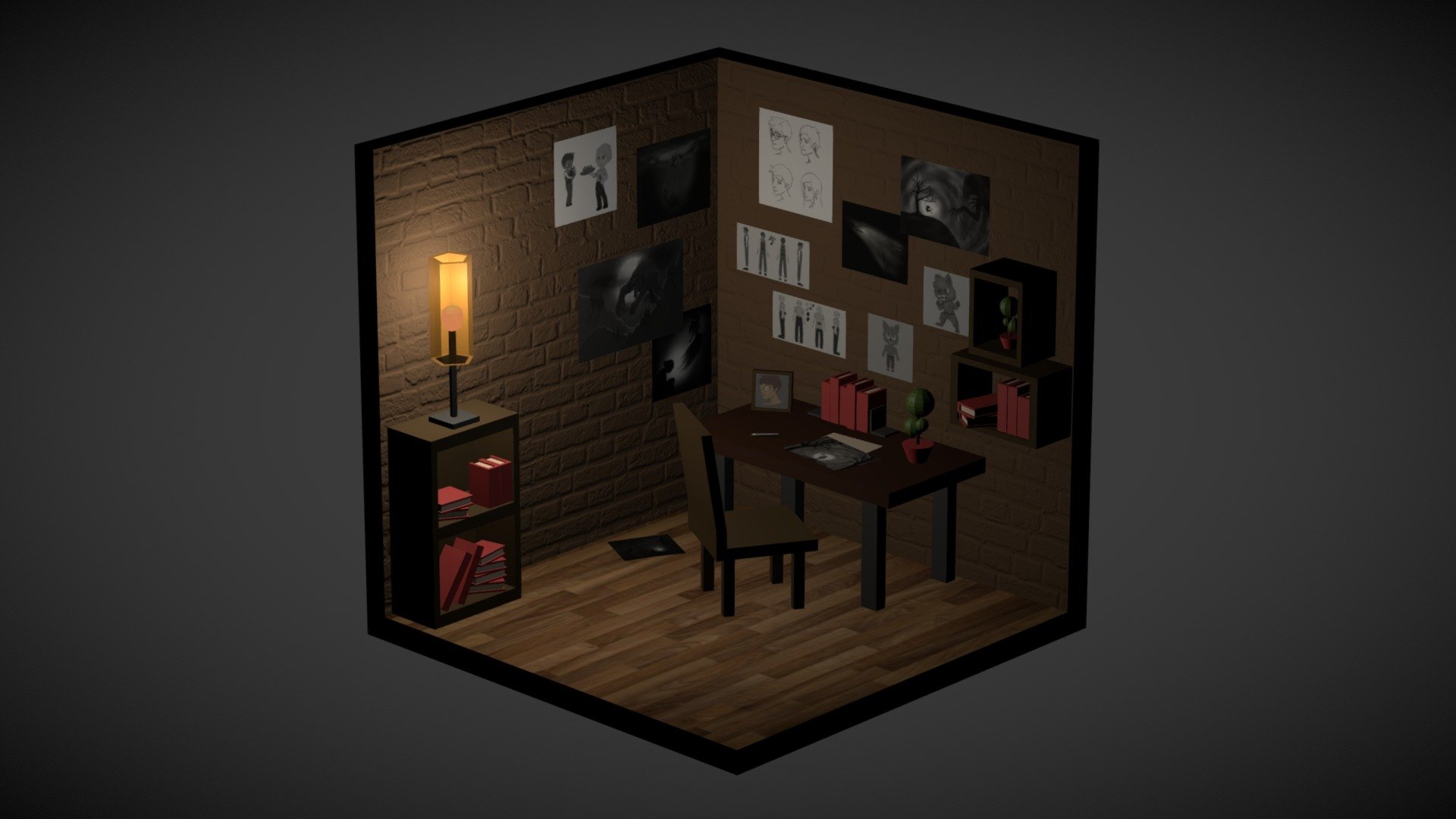 Isometric Room 3d model