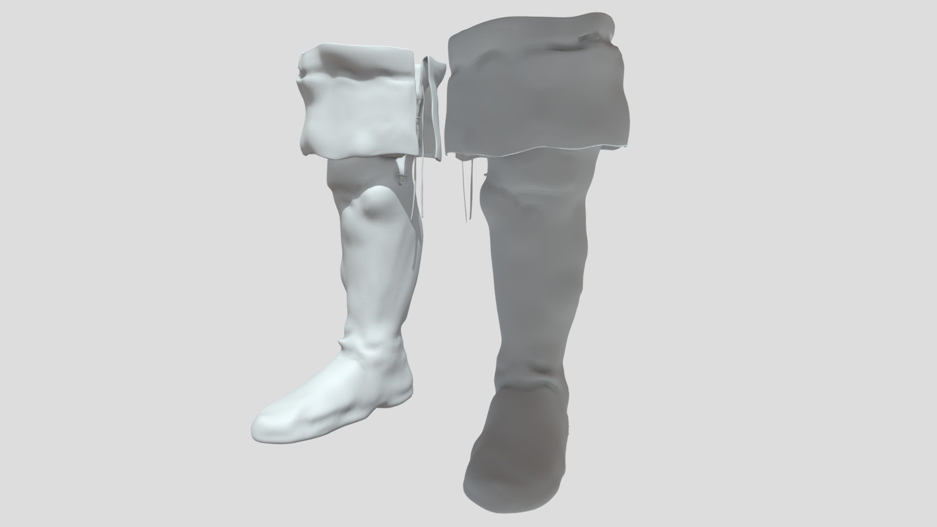 Botas Medievales 4 3d model