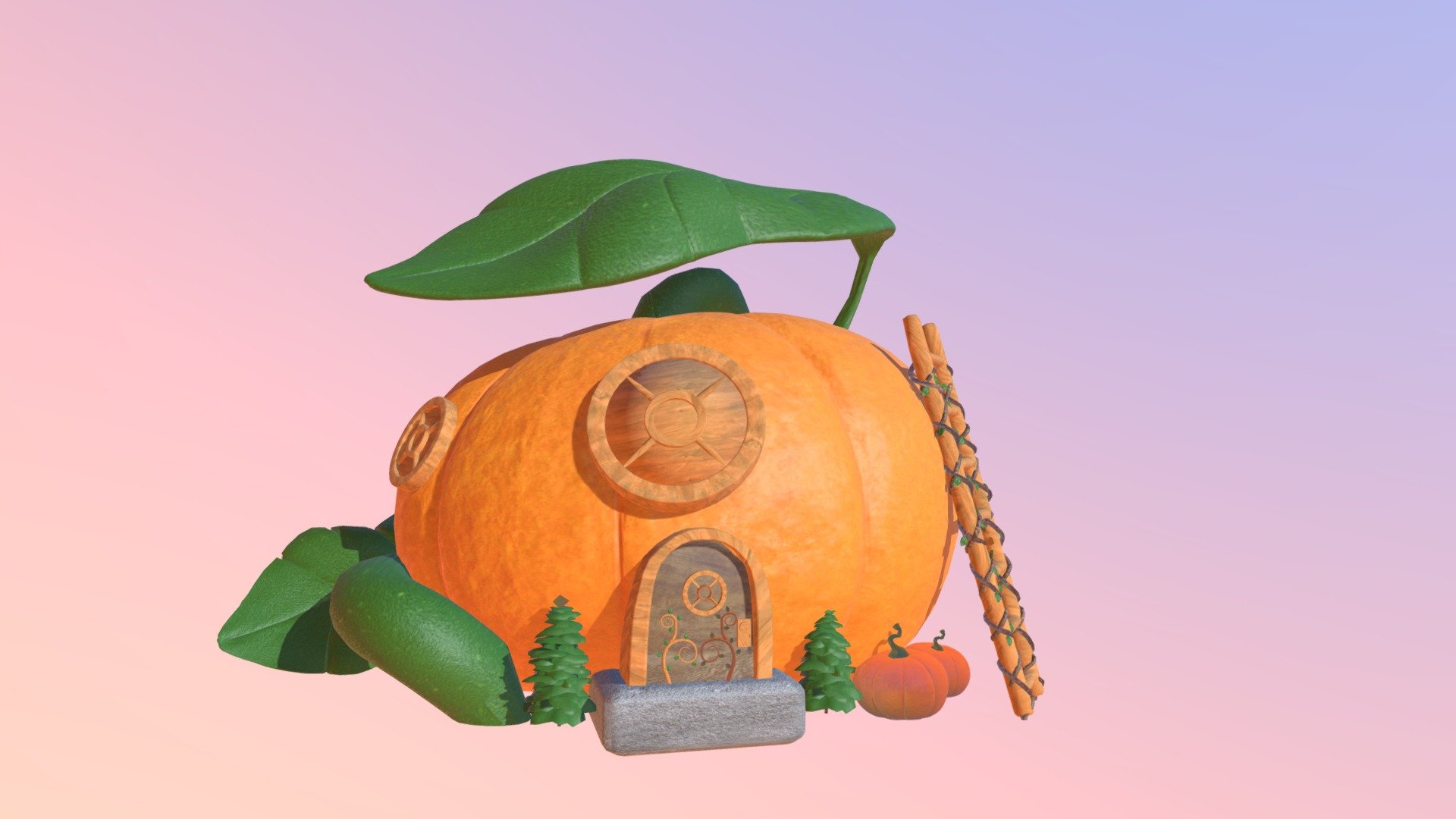 Pumpkin house2 3d model