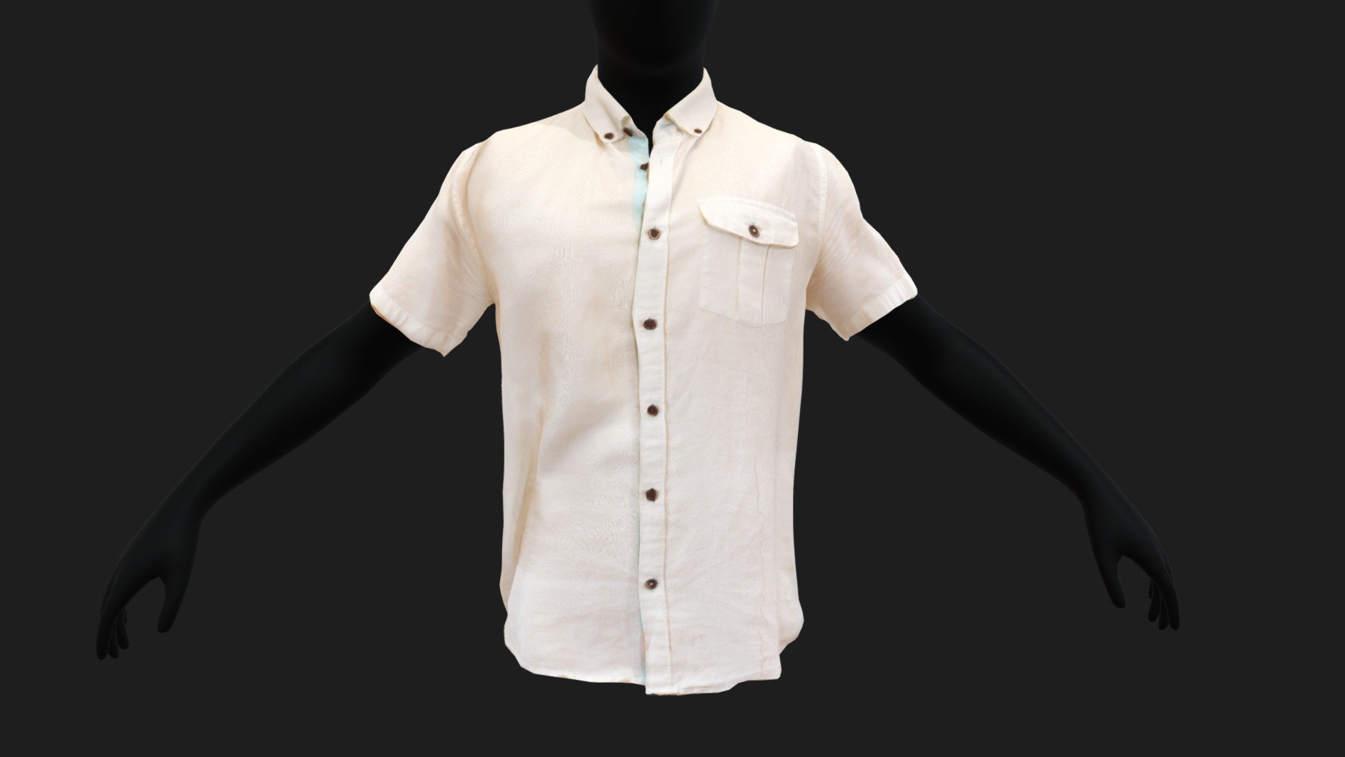 Linen shirt 3d model