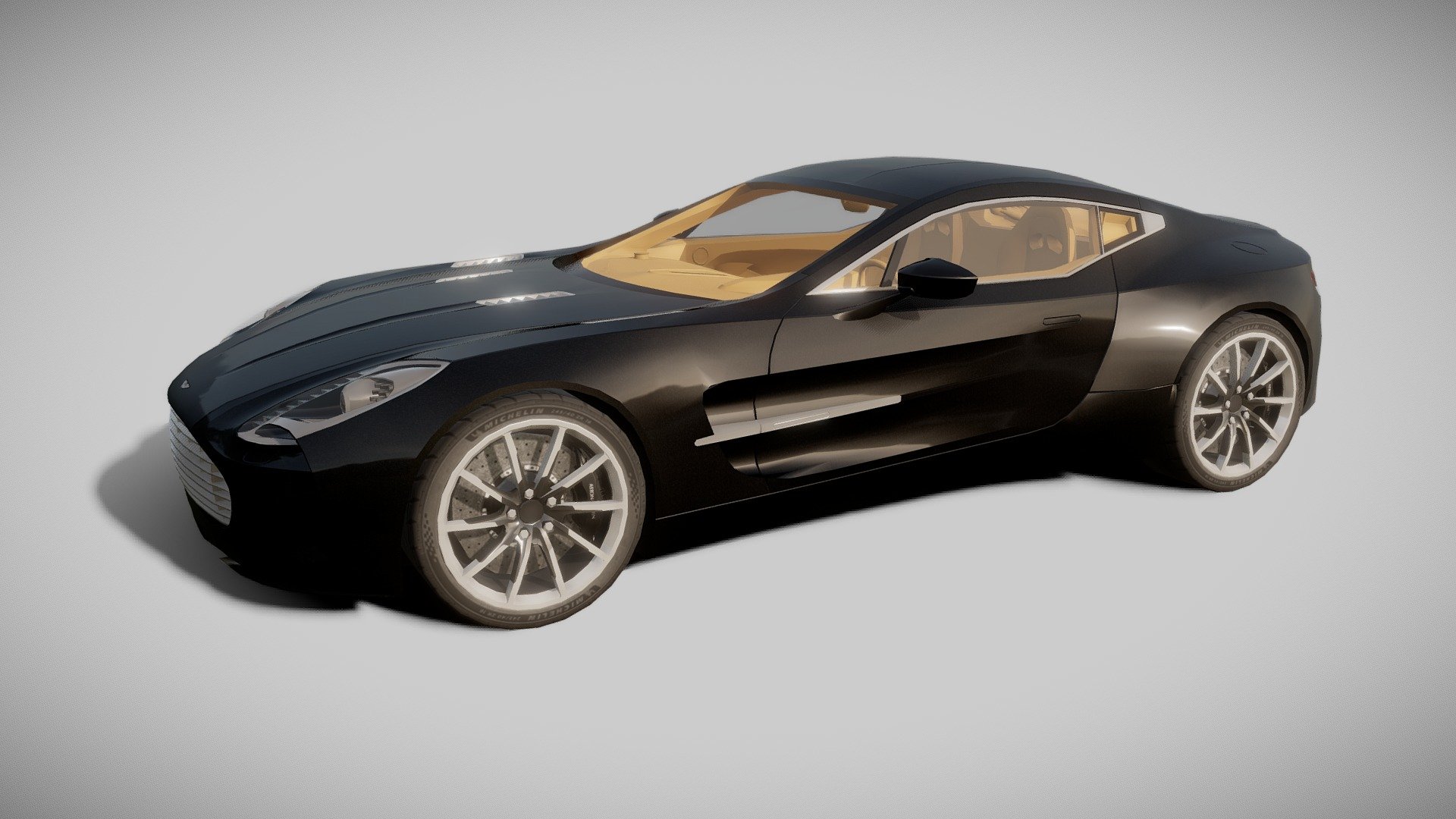 2011 Aston Martin One-77 3d model