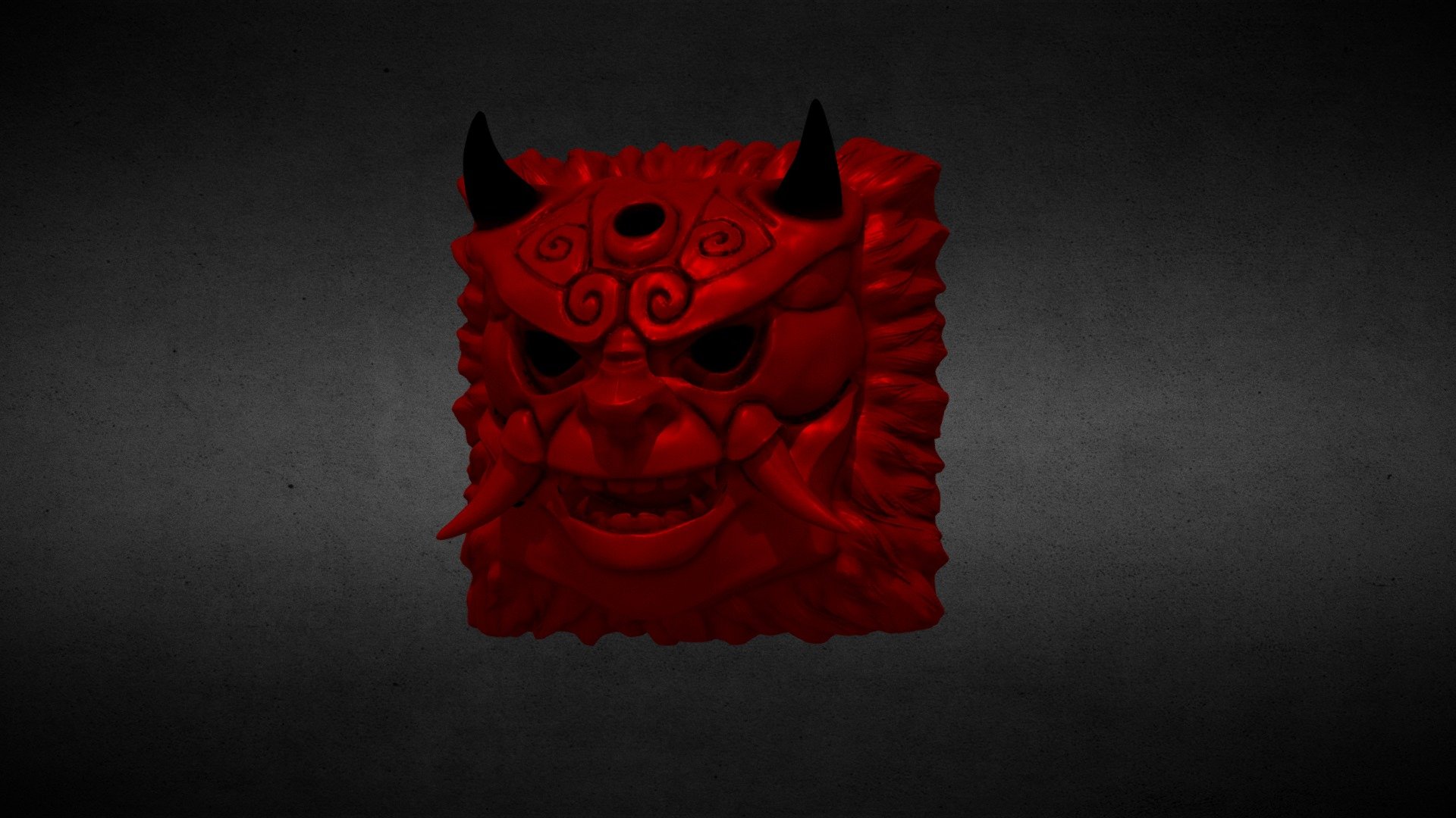 The Oni mask Keycap 3d model