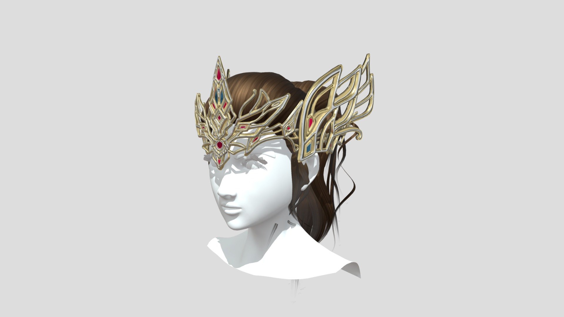 Avatall Eve Armor Elebrith Head 3d model