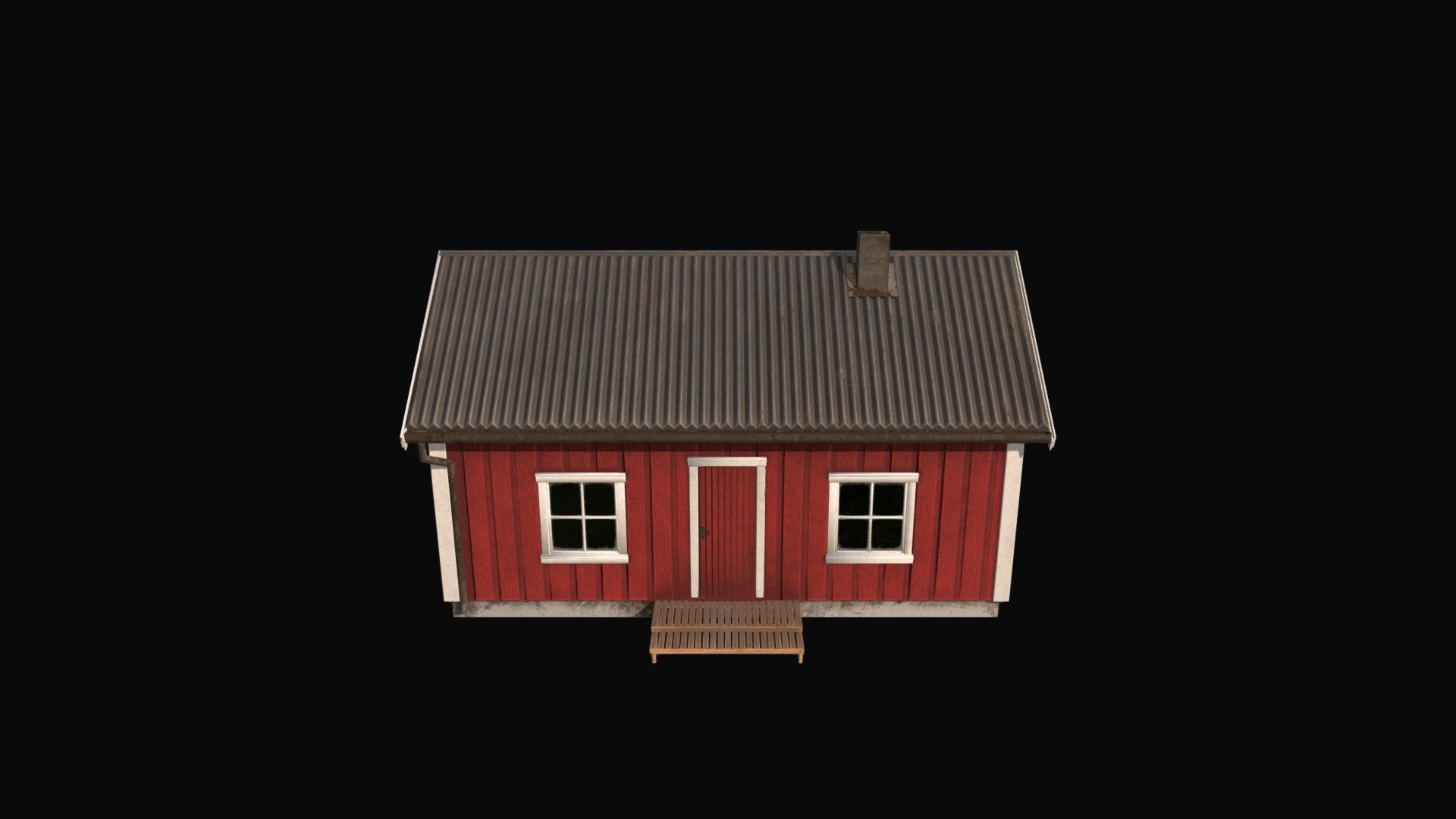 old cabin 3d model